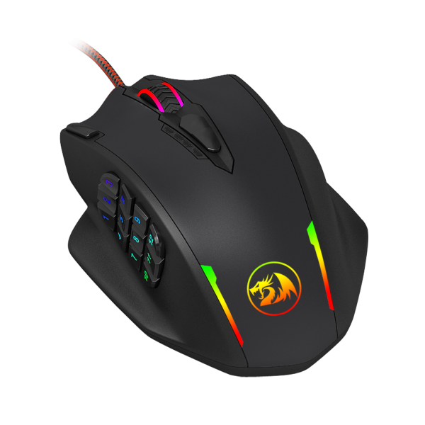 REDRAGON IMPACT 12400DPI MMO Gaming Mouse - Black