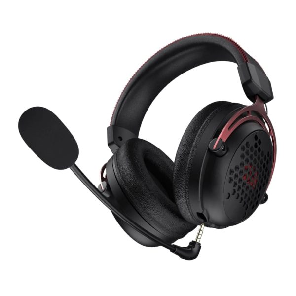 REDRAGON Over-Ear DIOMEDES Honeycomb 3.5mm AUX Gaming Headset - Black