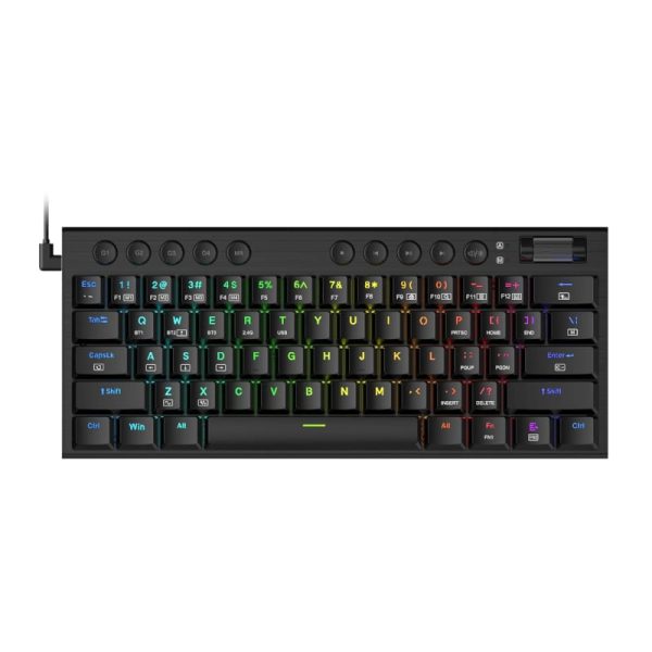 REDRAGON Noctis 61Key Red Switch RGB Low Profile Gaming Mechanical Keyboard - Black