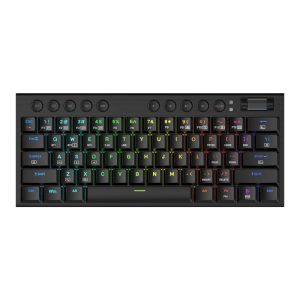 REDRAGON Noctis Pro 61Key Wireless Bluetooth Red Switch RGB Low Profile Gaming Mechanical Keyboard - Black