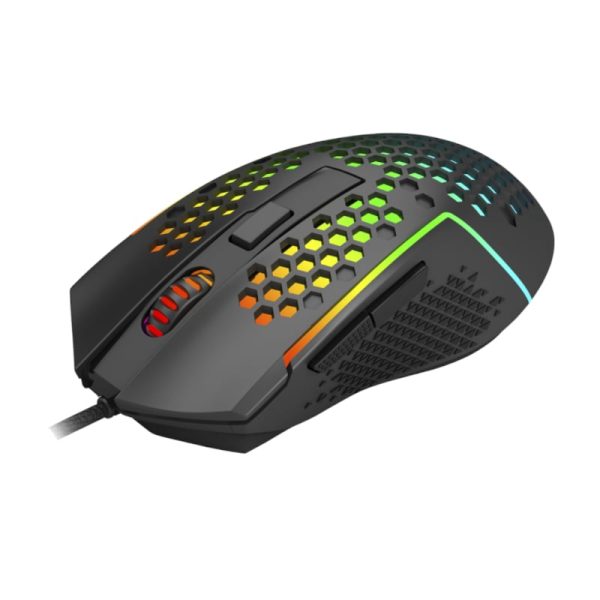 REDRAGON Reaping 6200DPI RGB LightWeight 65g Gaming Mouse - Black