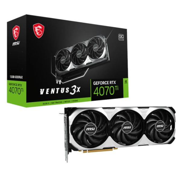 MSI Nvidia GeForce RTX 4070Ti Ventus 3X E OC 12G GDDR6X 256-BIT Graphics Card